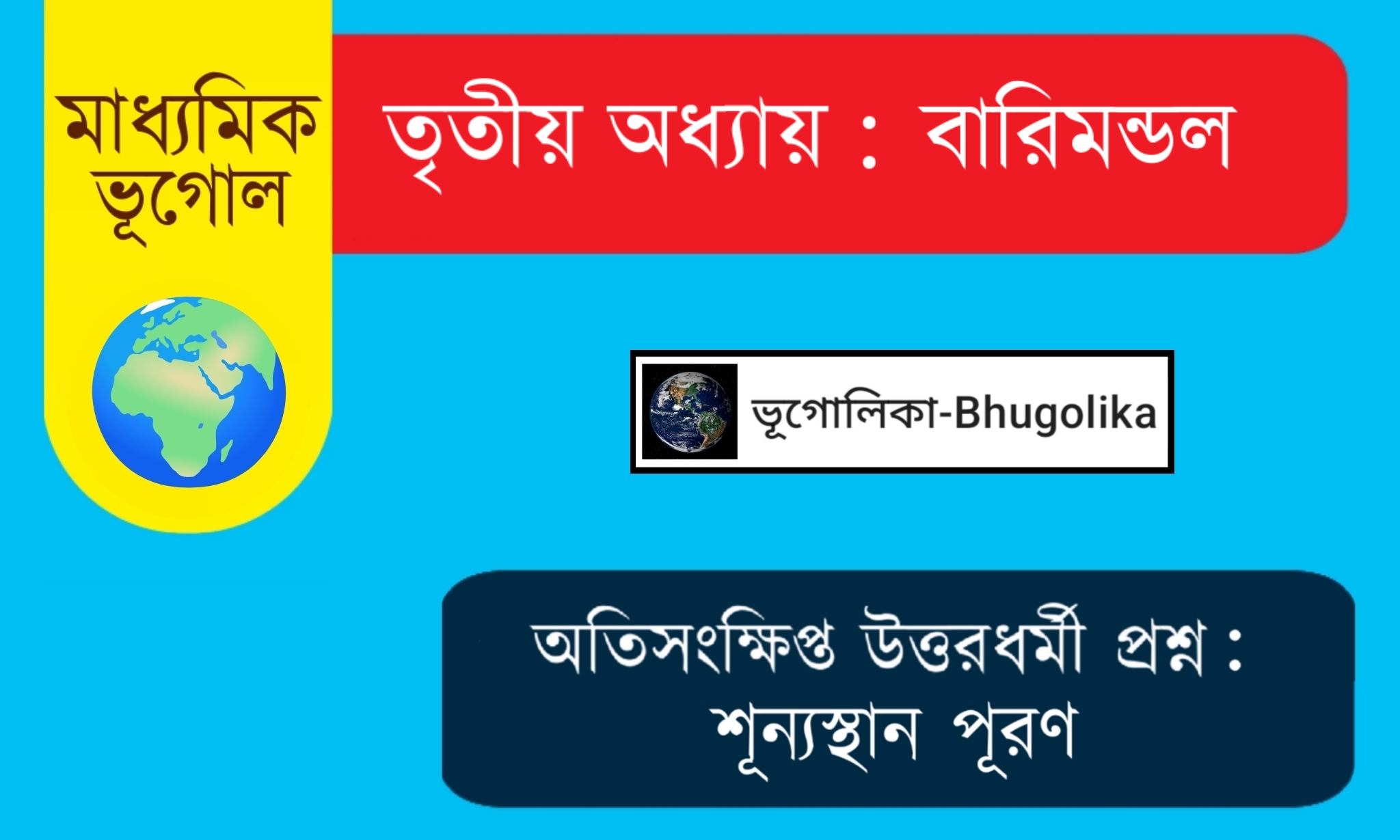 Madhyamik Geo Chapter-III Fill in the Blanks