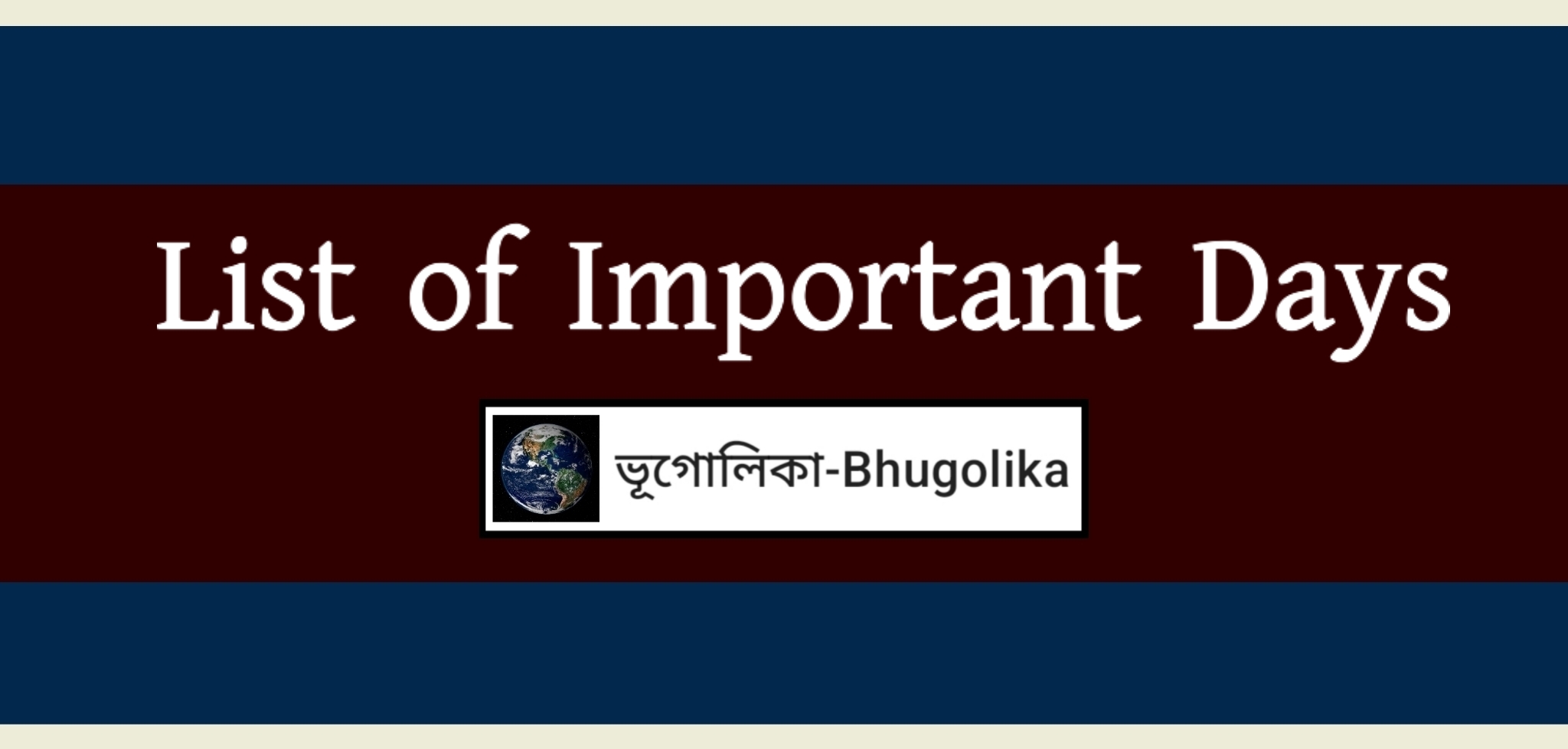 List of Important Days